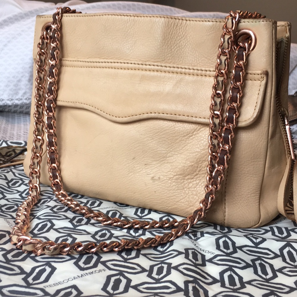Rebecca Minkoff Biscuit/Rose Gold Swing bag, GUC